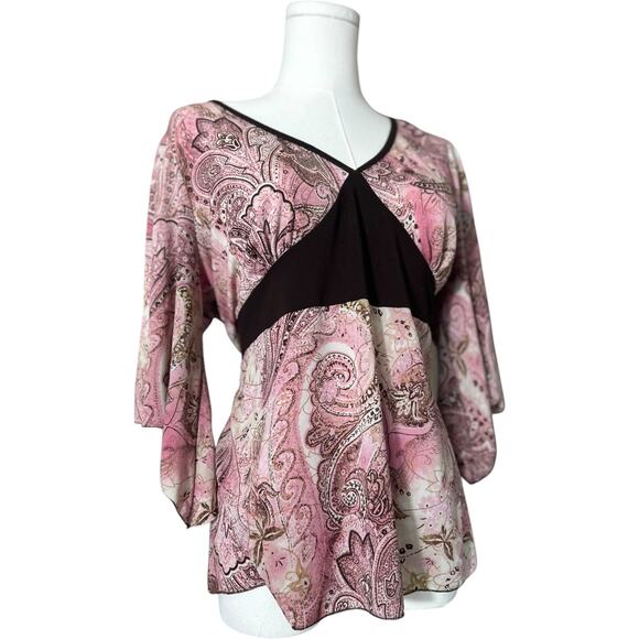 Teenie Weenie Vintage Paisley Bell Sleeve Top - Size XLarge, Fairy Grunge 170 - Picture 3 of 8